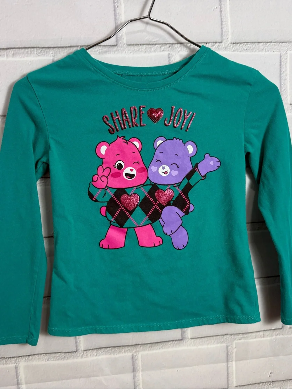 Care Bears Share Joy Long Sleeve Graphic Tee Girls Size M